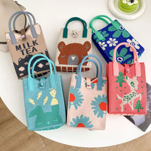 Load image into Gallery viewer, Cute Cartoon Mini Crossbody Bag One Shoulder Cross Straddle Bag Zero Wallet Handbag Student Reusable Shopping Bags