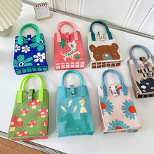 Load image into Gallery viewer, Cute Cartoon Mini Crossbody Bag One Shoulder Cross Straddle Bag Zero Wallet Handbag Student Reusable Shopping Bags
