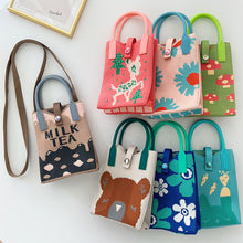 Load image into Gallery viewer, Cute Cartoon Mini Crossbody Bag One Shoulder Cross Straddle Bag Zero Wallet Handbag Student Reusable Shopping Bags