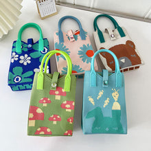 Load image into Gallery viewer, Cute Cartoon Mini Crossbody Bag One Shoulder Cross Straddle Bag Zero Wallet Handbag Student Reusable Shopping Bags