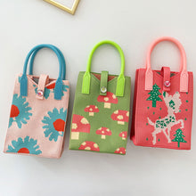 Load image into Gallery viewer, Cute Cartoon Mini Crossbody Bag One Shoulder Cross Straddle Bag Zero Wallet Handbag Student Reusable Shopping Bags