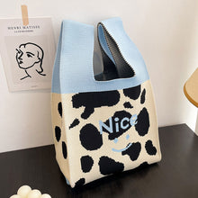 Load image into Gallery viewer, Handmade Knit Handbag Women Mini Cute Duck Christmas Wrist-bag Female Casual Tote Bag Student Reusable Shopping Bag