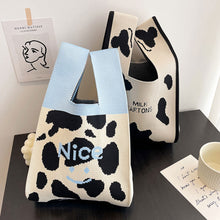 Load image into Gallery viewer, Handmade Knit Handbag Women Mini Cute Duck Christmas Wrist-bag Female Casual Tote Bag Student Reusable Shopping Bag