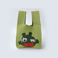Load image into Gallery viewer, Handmade Knit Handbag Women Mini Cute Duck Christmas Wrist-bag Female Casual Tote Bag Student Reusable Shopping Bag