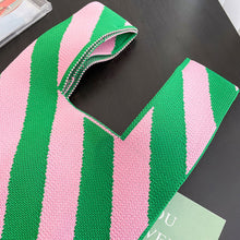 Load image into Gallery viewer, Knitted Soft Tote Bags Summer Fashion Women's Striped Wool Knitted Handbags Large Capacity Casual Ladies Shoulder Crossbody Bag
