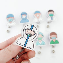 Load image into Gallery viewer, Cartoon Badge Reel Retractable ID Lanyard Name Tag Card Badge Holder Clip Doctor Nurse Office Supplies Credential Holder