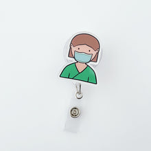 Load image into Gallery viewer, Cartoon Badge Reel Retractable ID Lanyard Name Tag Card Badge Holder Clip Doctor Nurse Office Supplies Credential Holder