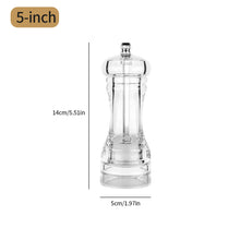 Load image into Gallery viewer, Transparent Manual Acrylic Pepper Grinder Pepper Mill and Salt Shaker with Adjustable Coarseness by Ceramic Rotor Kitchen Cooking Tools