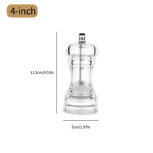 Load image into Gallery viewer, Transparent Manual Acrylic Pepper Grinder Pepper Mill and Salt Shaker with Adjustable Coarseness by Ceramic Rotor Kitchen Cooking Tools