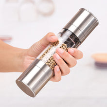 Load image into Gallery viewer, 2 In 1 Pepper Mill Grinder Stainless Steel Manual Salt Pepper Grinder Seasoning Multifunctional Crusher Grinding for Cooking Kitchen Tools