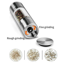 Load image into Gallery viewer, 2 In 1 Pepper Mill Grinder Stainless Steel Manual Salt Pepper Grinder Seasoning Multifunctional Crusher Grinding for Cooking Kitchen Tools