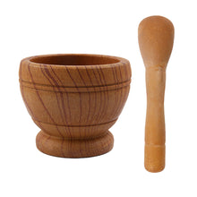 Load image into Gallery viewer, Household Manual Grinder Pressing Garlic Mashed Garlic Mashing Pot Mashing Medicine Pot Jujube Wood Pounding Garlic Stone Mortar