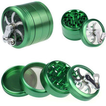 Load image into Gallery viewer, 4 Layers Zinc Alloy 40/63mm Herbal Crusher Tobacco Grinder Smoke Manual Kitchen Herb Metal Layer Grinders Spice Mill Accessories