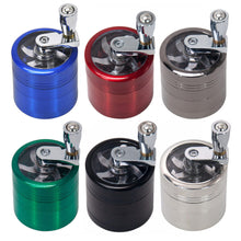 Load image into Gallery viewer, 4 Layers Zinc Alloy 40/63mm Herbal Crusher Tobacco Grinder Smoke Manual Kitchen Herb Metal Layer Grinders Spice Mill Accessories