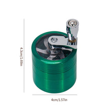 Load image into Gallery viewer, 4 Layers Zinc Alloy 40/63mm Herbal Crusher Tobacco Grinder Smoke Manual Kitchen Herb Metal Layer Grinders Spice Mill Accessories