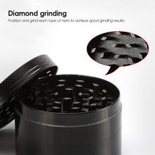 Load image into Gallery viewer, 4 Layers Zinc Alloy 40/50/63mm Herbal Crusher Tobacco Grinder Smoke Manual Kitchen Herb Metal Layer Grinders Spice Mill Accessories