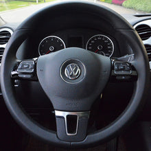 Load image into Gallery viewer, 2Pcs Car Steering Wheel Panel Trim Cover Sticker For VW Golf MK6 Passat B7 CC Eos Tiguan Jetta Touran Sharan Caddy