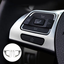 Load image into Gallery viewer, 2Pcs Car Steering Wheel Panel Trim Cover Sticker For VW Golf MK6 Passat B7 CC Eos Tiguan Jetta Touran Sharan Caddy