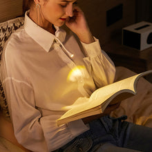 Load image into Gallery viewer, USB Charging Mini LED Eye Protection Book Night Light Adjustable Clip-On Study Desk Lamp Rechargeable for Travel Bedroom Reading