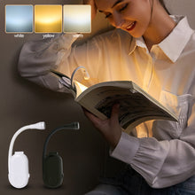 Load image into Gallery viewer, USB Charging Mini LED Eye Protection Book Night Light Adjustable Clip-On Study Desk Lamp Rechargeable for Travel Bedroom Reading