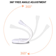 Load image into Gallery viewer, USB Charging Mini LED Eye Protection Book Night Light Adjustable Clip-On Study Desk Lamp Rechargeable for Travel Bedroom Reading