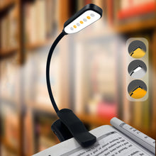 Load image into Gallery viewer, USB Charging Mini LED Eye Protection Book Night Light Adjustable Clip-On Study Desk Lamp Rechargeable for Travel Bedroom Reading