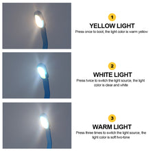 Load image into Gallery viewer, USB Mini LED Book Night 3 Light Color Adjustable Brightness Clip-On Study Reading Lamp Rechargeable for Travel Bedroom Reading