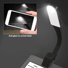 Load image into Gallery viewer, Mini LED Book Night 3 Light Color Adjustable Brightness Clip-On Study Reading Lamp Rechargeable Travel Bedroom Reading Lamp