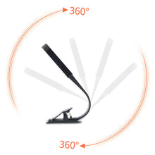 Load image into Gallery viewer, Mini LED Book Night 3 Light Color Adjustable Brightness Clip-On Study Reading Lamp Rechargeable Travel Bedroom Reading Lamp