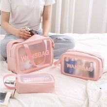 Load image into Gallery viewer, PVC Waterproof Anti Fouling Makeup Bag Portable Large Capacity Frosted Travel Storage Bag Washable Makeup Bag