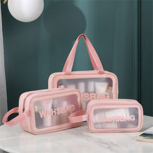 Load image into Gallery viewer, PVC Waterproof Anti Fouling Makeup Bag Portable Large Capacity Frosted Travel Storage Bag Washable Makeup Bag
