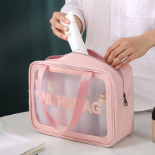 Load image into Gallery viewer, PVC Waterproof Anti Fouling Makeup Bag Portable Large Capacity Frosted Travel Storage Bag Washable Makeup Bag