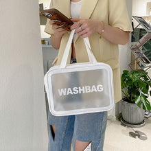 Load image into Gallery viewer, PVC Waterproof Anti Fouling Makeup Bag Portable Large Capacity Frosted Travel Storage Bag Washable Makeup Bag