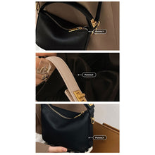 Load image into Gallery viewer, PU Leather Solid Color Cloud Bag Soft Comfortable Casual Handbag Shoulder Bag Women Simple Crossbody Bag