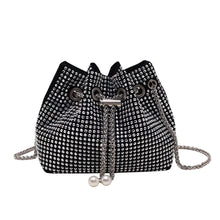 Load image into Gallery viewer, Fashionable Shiny Chain Shoulder Bag PU Leather Niche Pearl Pendant Large Capacity Crossbody Bag for Women