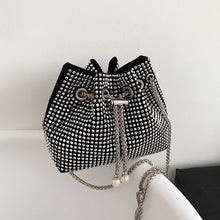 Load image into Gallery viewer, Fashionable Shiny Chain Shoulder Bag PU Leather Niche Pearl Pendant Large Capacity Crossbody Bag for Women