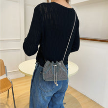Load image into Gallery viewer, Fashionable Shiny Chain Shoulder Bag PU Leather Niche Pearl Pendant Large Capacity Crossbody Bag for Women
