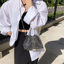 Load image into Gallery viewer, Fashionable Shiny Chain Shoulder Bag PU Leather Niche Pearl Pendant Large Capacity Crossbody Bag for Women