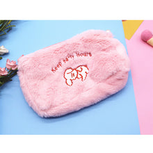 Load image into Gallery viewer, Cute Cloud Smiling Face Plush Makeup Bag Large Capacity Travel Storage Bag Portable Washable Makeup Bag