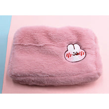 Load image into Gallery viewer, Cute Cloud Smiling Face Plush Makeup Bag Large Capacity Travel Storage Bag Portable Washable Makeup Bag