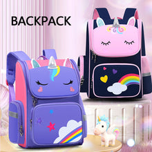 Load image into Gallery viewer, Children Cute Large Capacity Backpack Breathable Spine Protecting Lightweight Waterproof Backpack Girls Boys Schoolbags