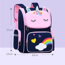 Load image into Gallery viewer, Children Cute Large Capacity Backpack Breathable Spine Protecting Lightweight Waterproof Backpack Girls Boys Schoolbags
