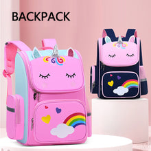 Load image into Gallery viewer, Children Cute Large Capacity Backpack Breathable Spine Protecting Lightweight Waterproof Backpack Girls Boys Schoolbags