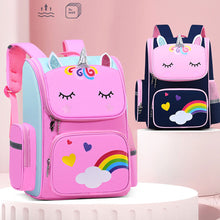 Load image into Gallery viewer, Children Cute Large Capacity Backpack Breathable Spine Protecting Lightweight Waterproof Backpack Girls Boys Schoolbags