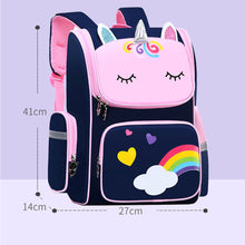 Load image into Gallery viewer, Children Cute Large Capacity Backpack Breathable Spine Protecting Lightweight Waterproof Backpack Girls Boys Schoolbags