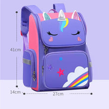 Load image into Gallery viewer, Children Cute Large Capacity Backpack Breathable Spine Protecting Lightweight Waterproof Backpack Girls Boys Schoolbags