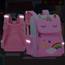 Load image into Gallery viewer, Children Cute Large Capacity Backpack Breathable Spine Protecting Lightweight Waterproof Backpack Girls Boys Schoolbags