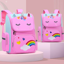 Load image into Gallery viewer, Children Cute Large Capacity Backpack Breathable Spine Protecting Lightweight Waterproof Backpack Girls Boys Schoolbags