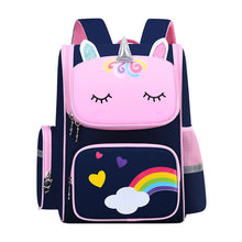 Load image into Gallery viewer, Children Cute Large Capacity Backpack Breathable Spine Protecting Lightweight Waterproof Backpack Girls Boys Schoolbags