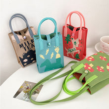 Load image into Gallery viewer, Cute Cartoon Pattern Mini Knitted Mobile Phone Bag Shoulder Bag Skin-friendly Versatile Knitted Woven Crossbody Bag